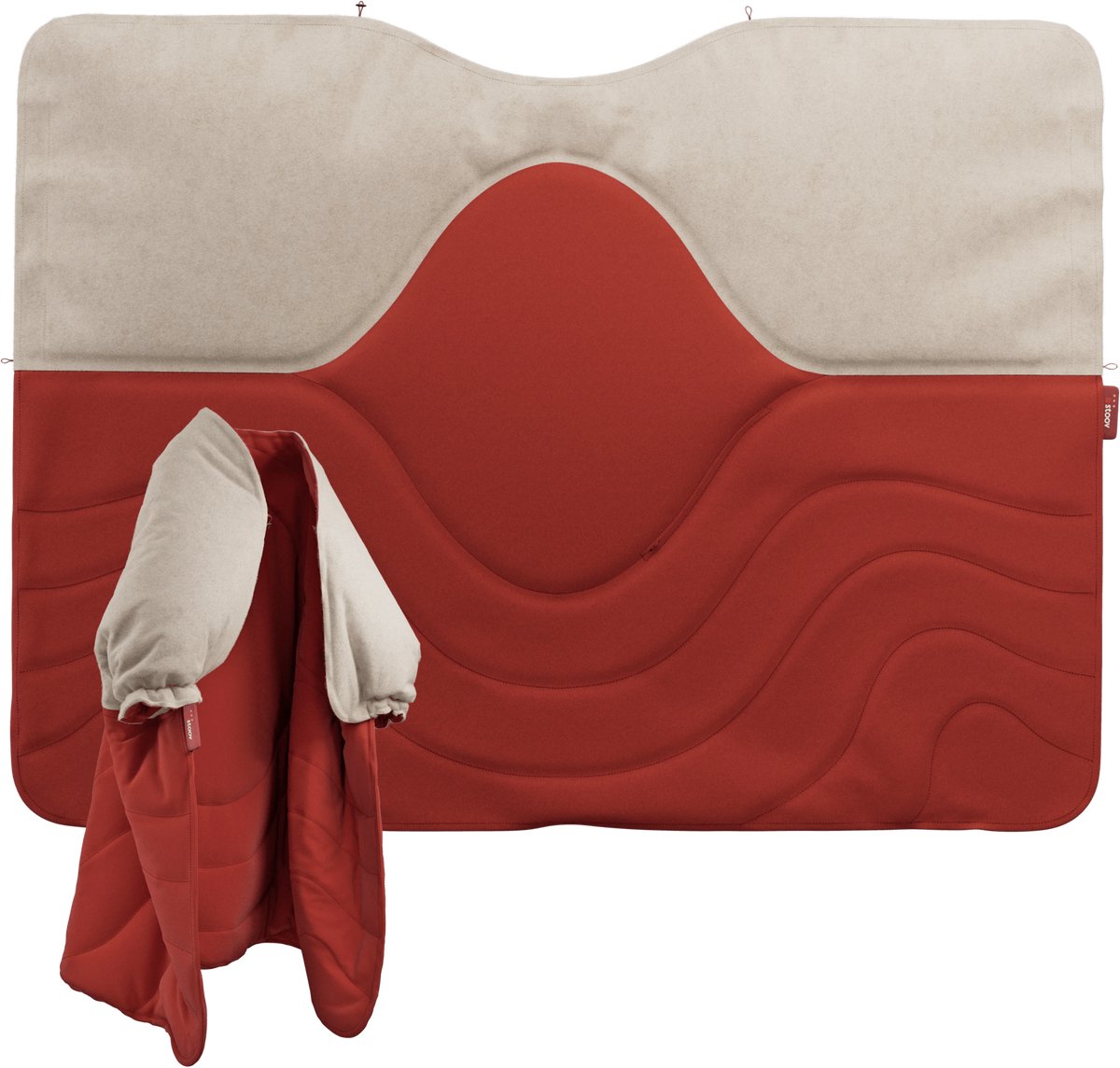 Stoov Huge Hug³ - Elektrische deken - Warmtedeken - Original Earth Red - 3 warmtestanden tot 58°C - Flex: 1,5 tot 3 uur