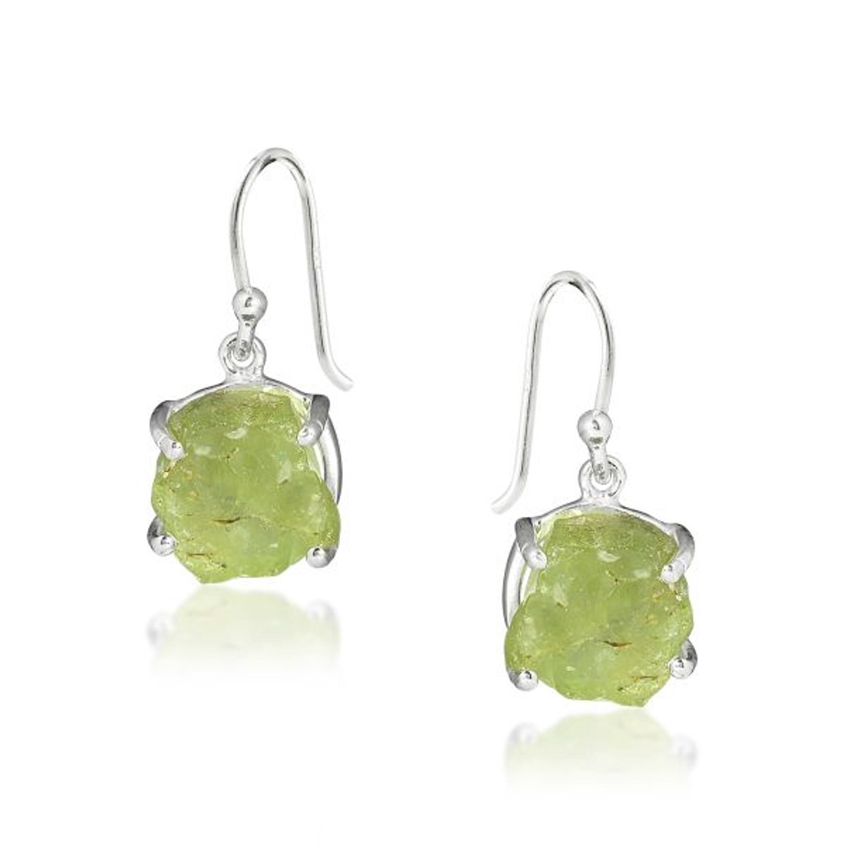 SilverGems Zilveren oorhangers met Peridoot edelstenen