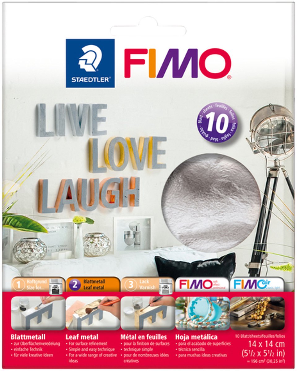 Bladmetaal staedtler fimo 10v zilver | 5 stuks