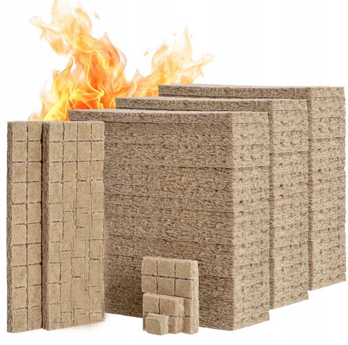 Aanmaakblokjes Voordeeldoos 2400 stuks / 6kg - van hars & wax – Natuurlijk, geurarm & krachtig | Voor haard, houtkachel, vuurkorf én barbecue |