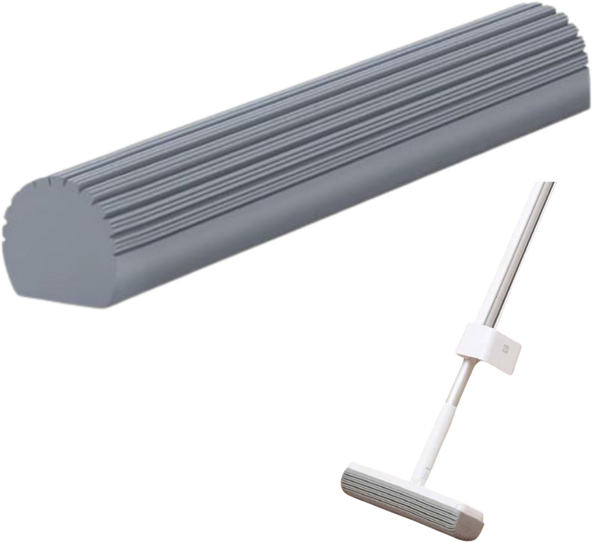 Home & Marker - Navulset voor Dweil - Mop Dweilkoppen + Spons - Wasbare Microvezeldoeken - MOPTANCLOTH