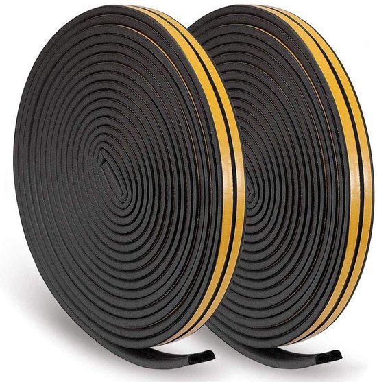 2 STUKS Tochtstoppers voor Deuren en Ramen. Herbruikbaar en Wasbaar Tochtstrip, Geluidsisolatie, Kou, Wind, Licht, Stof, Pollen, Insecten. Verstelbaar 80-90cm