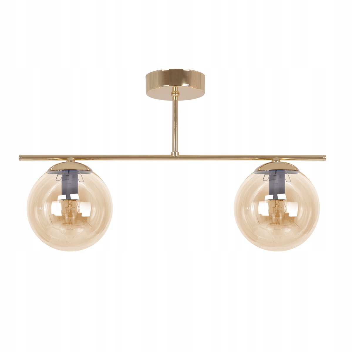 Kaja GRAND Dubbele Plafondlamp Goud Amber E14 K-5411
