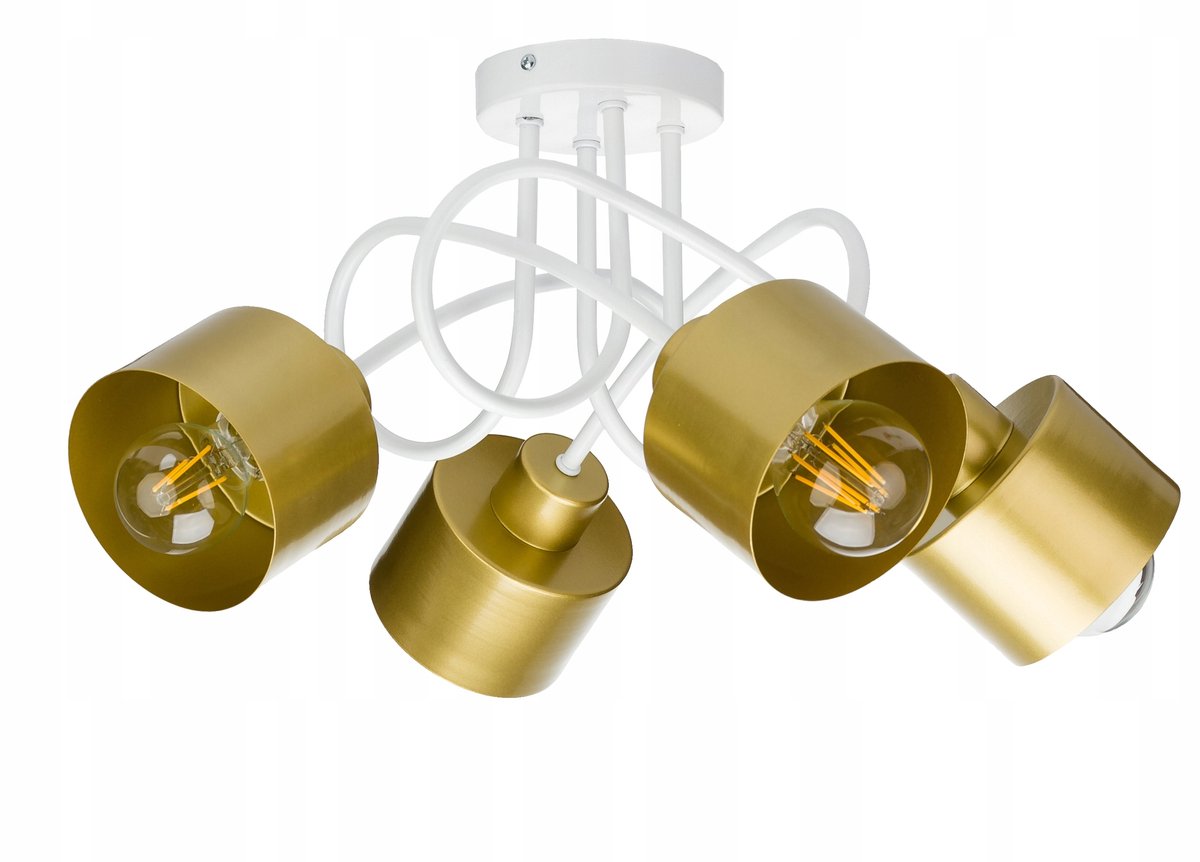 Gouden Loft Hanglamp Metaal 4x E27 - Stijlvolle Verlichting