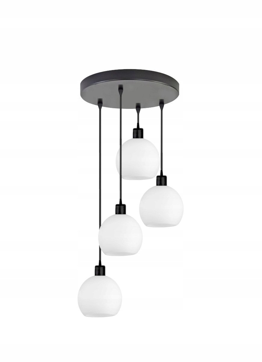 DORRA Hanglamp Zwart Metaal naar E27 4x60W wordt de Woonkamer