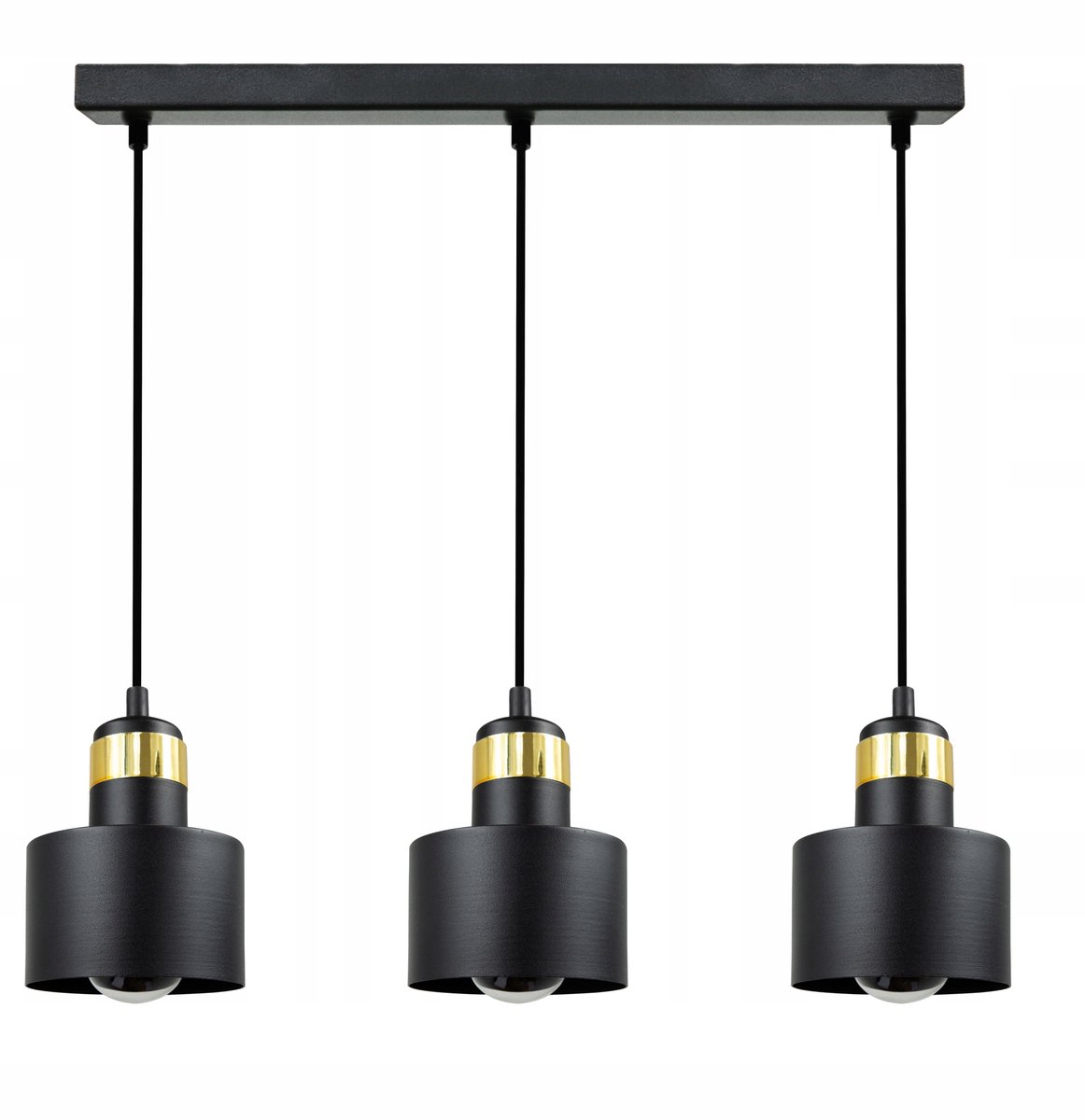 Moderne Hanglamp Porto 03-302 Zwart/Goud - 3xE27