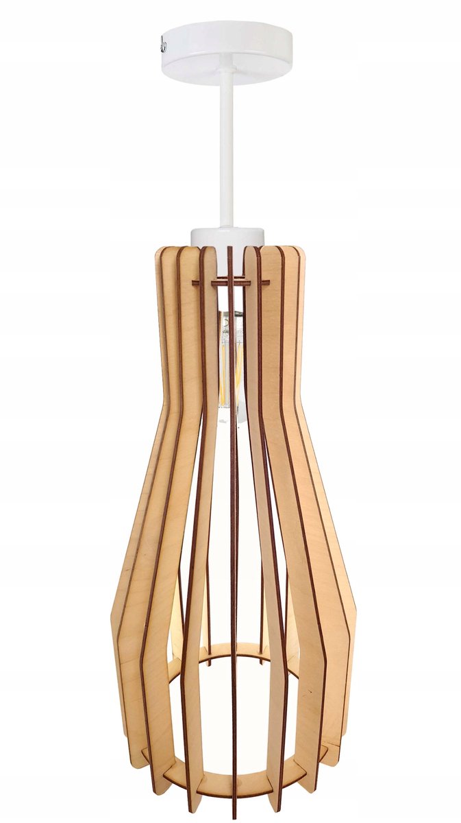 Hanglamp Loft Hout E27 Enkel Lichtpunt