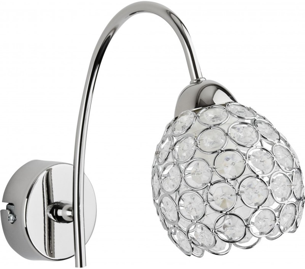 Wandlamp Kristal 12 Lampen Chroom