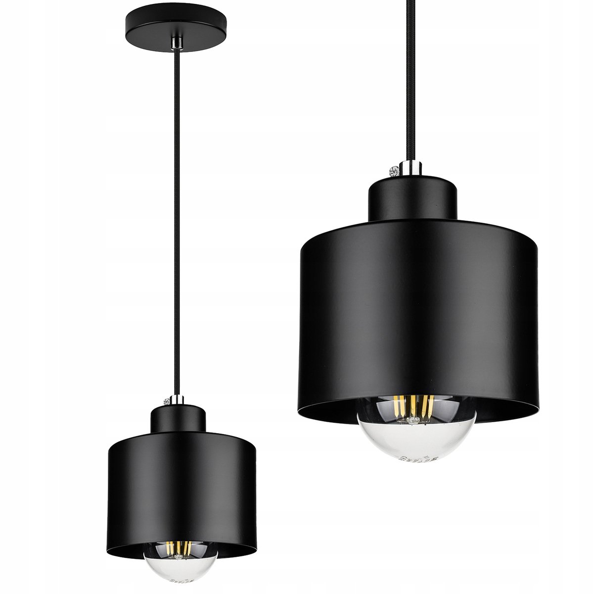 Moderne Hanglamp Plafond Zwart E27 60W - LX-1037