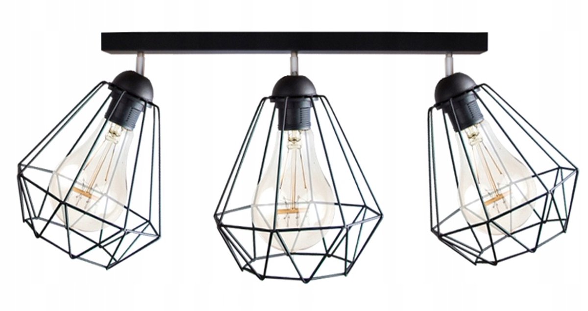 Draadlamp Pendel Zwart E27 3x60W - Stijlvol en Modern