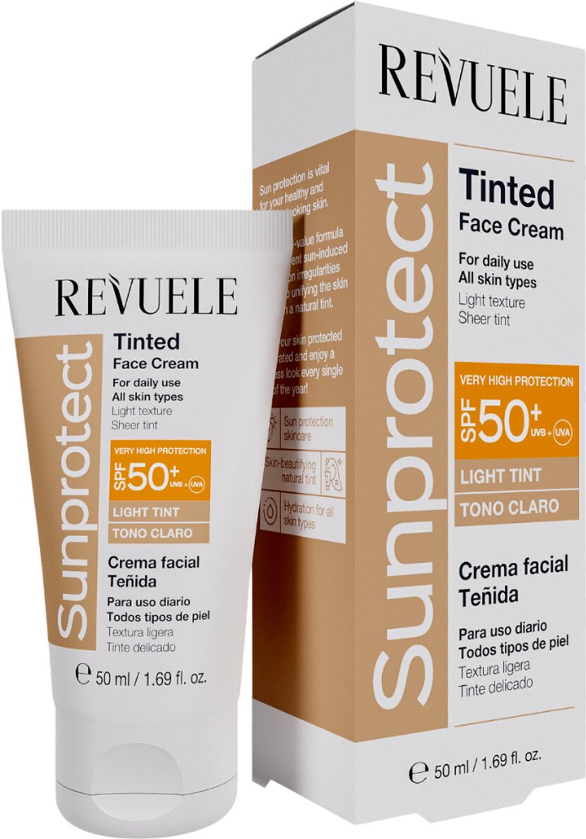 Revuele - Sunprotect Tinted Face Cream SPF50+ Light Tint - 50ml