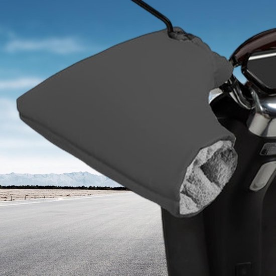 Winter Handmoffen - Extra Gewatteerde Fietswanten - Handmoffen - Fietshandschoenen - Fietsmoffen - Scooter Handschoenen - Winddicht - Waterbestendig - Geschikt voor Fietsen, Motoren en Scooters - Handverwarmers - 30x35cm - Zwart — afbeelding 3