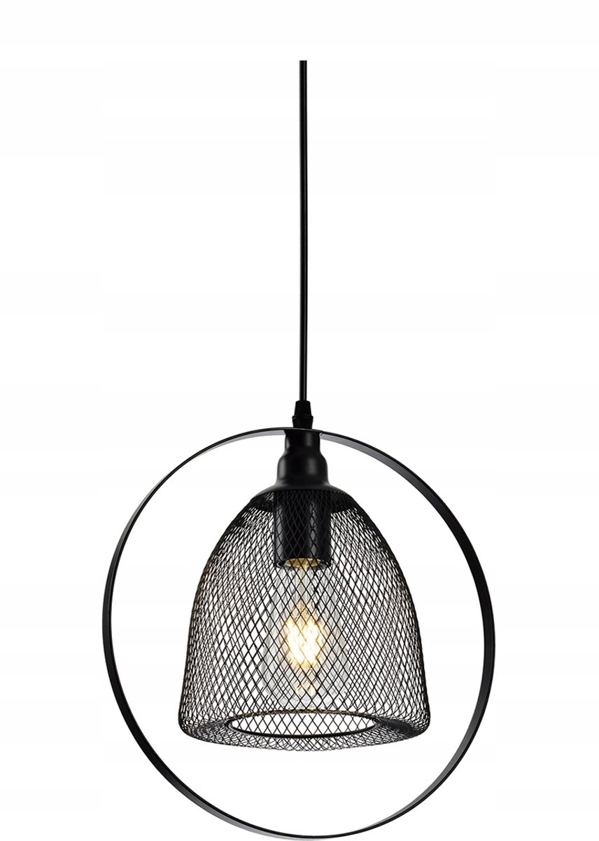 GTV Xalis 2 Hanglamp Zwart E27 IP20 Metaal 30cm