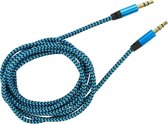 SOLOGIC 3.5mm stereo kabel | 1.5 mtr | 3.5mm - 3.5 mm | blauw