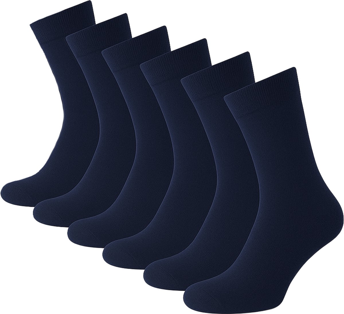 Onderbox herensokken soft cotton 6-paar blauw