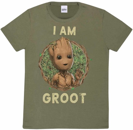 T-Shirt à Manches Courtes Marvel Badge Vert Unisexe - L