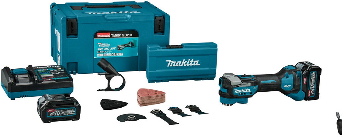 Makita TM001GD201 Accu multitool + accessoires XGT 40V Max 2.5Ah in Mbox thumbnail 4