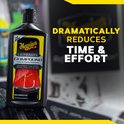 Meguiar's Ultimate Compound fles, met tekst 'Dramatically reduces time & effort'.