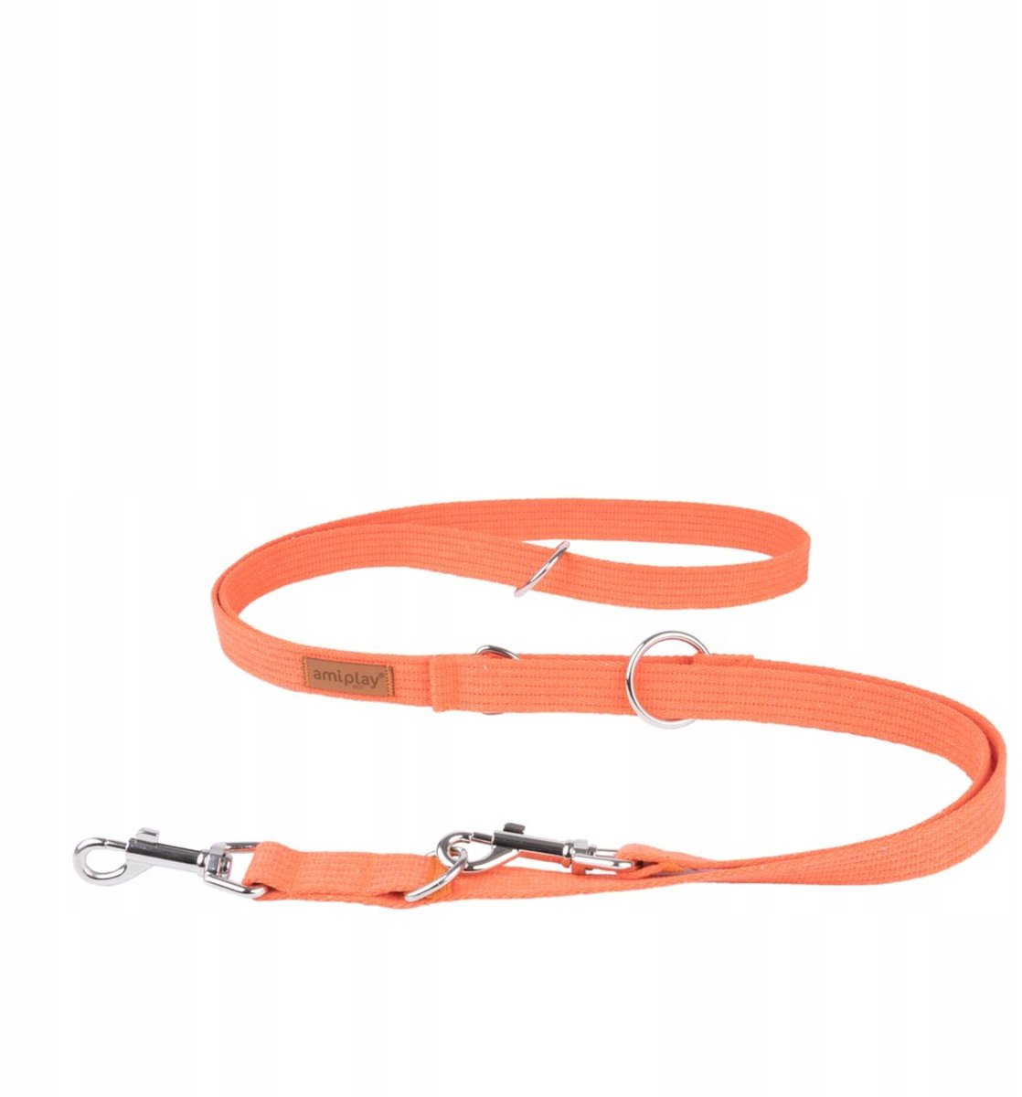 Amiplay Katoen Hondenlijn Verstelbaar 6-in-1 S Oranje 200x1,5cm