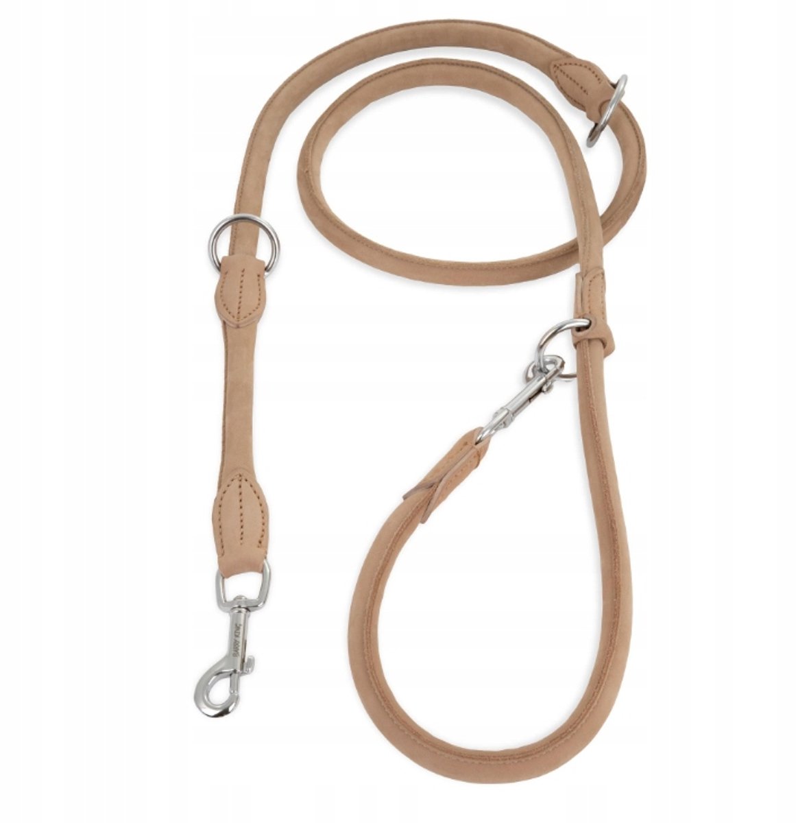 Barry King Leren Hondensnoer 1m/8mm - Stijlvol & Duurzaam - Beige
