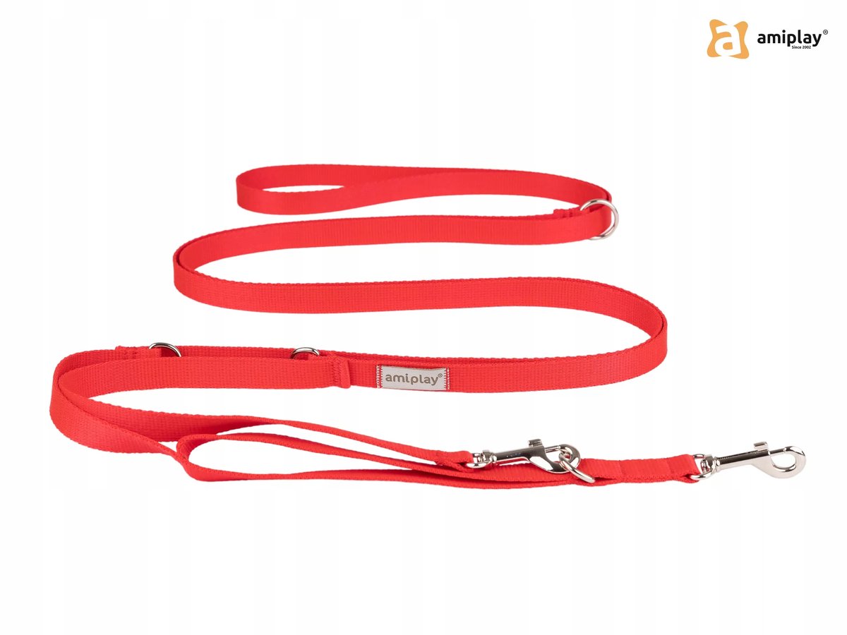 Verstelbare Hondenlijn 8-in-1 Samba L Rood 200-400cm