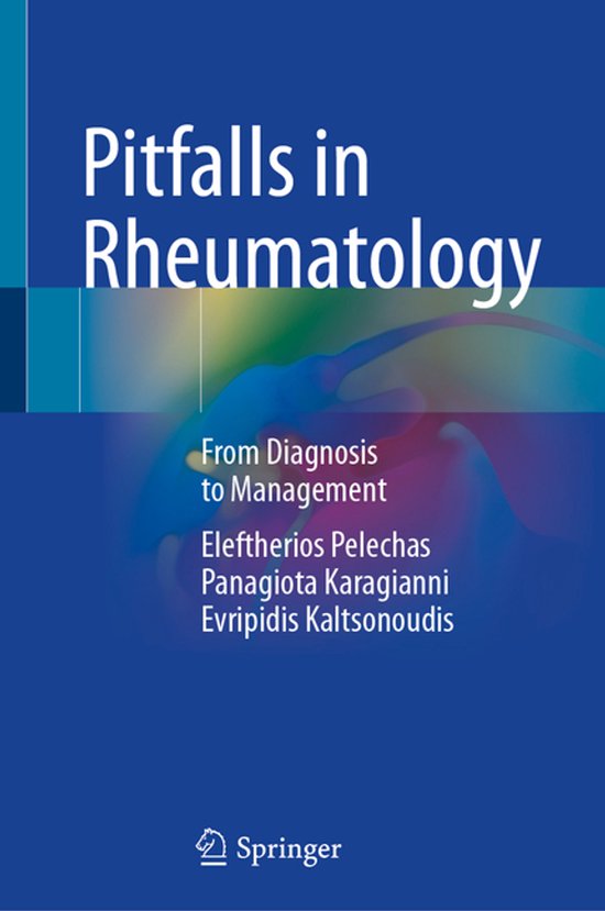 Boek 'Pitfalls in Rheumatology', van diagnose tot management. Met de namen van de auteurs en Springer logo.