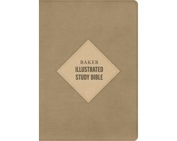 CSB Baker Illustrated Study Bible, Khaki Leathertouch, Indexed