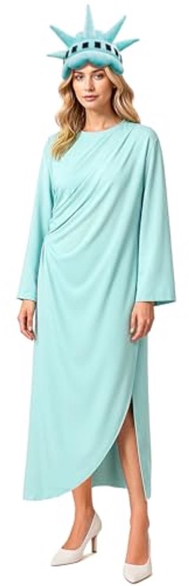 Kostuum Vrijheidsbeeld met Kroon voor Feestdagen