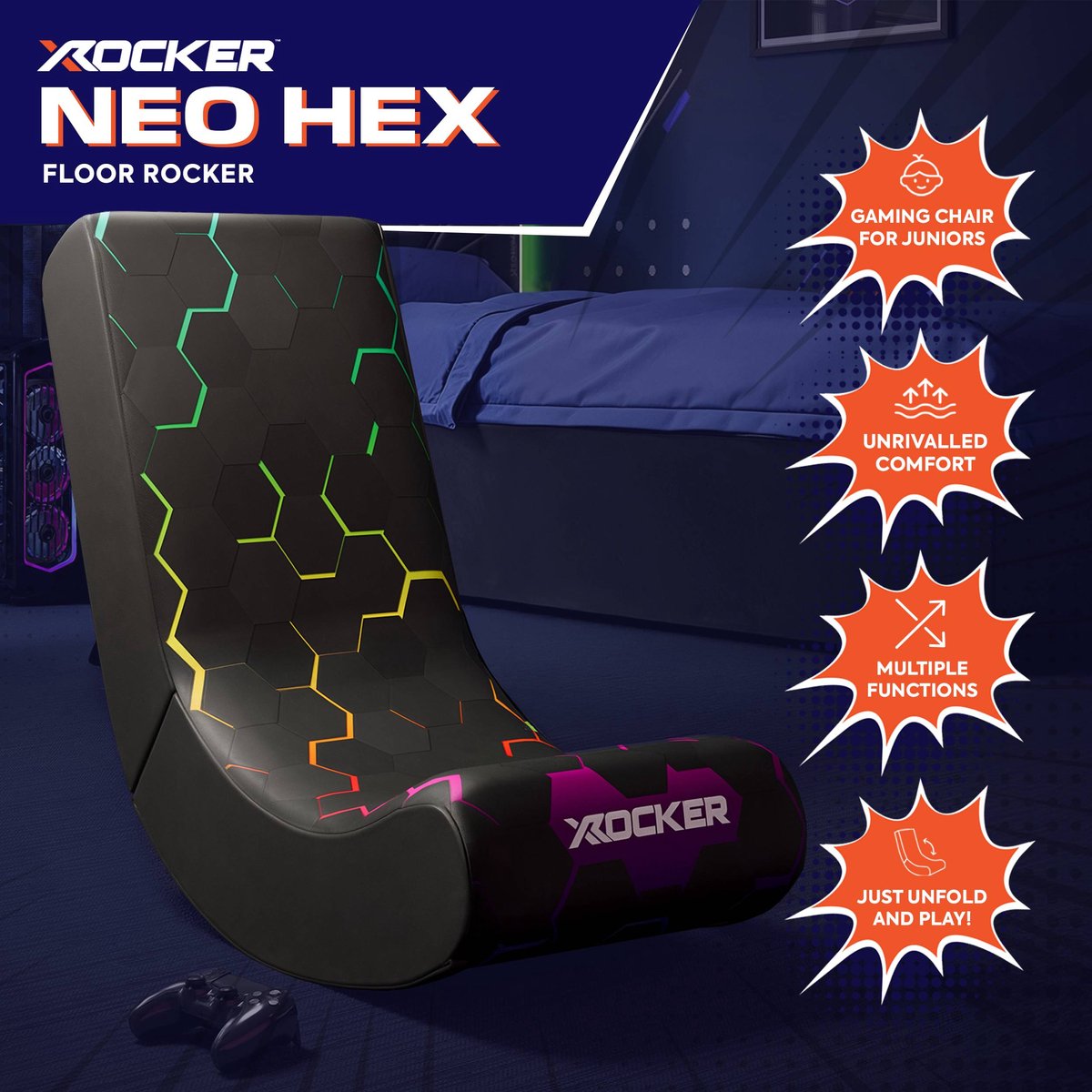 Gamestoel Neo Hex Inklapbaar Video Rocker - afbeelding 2