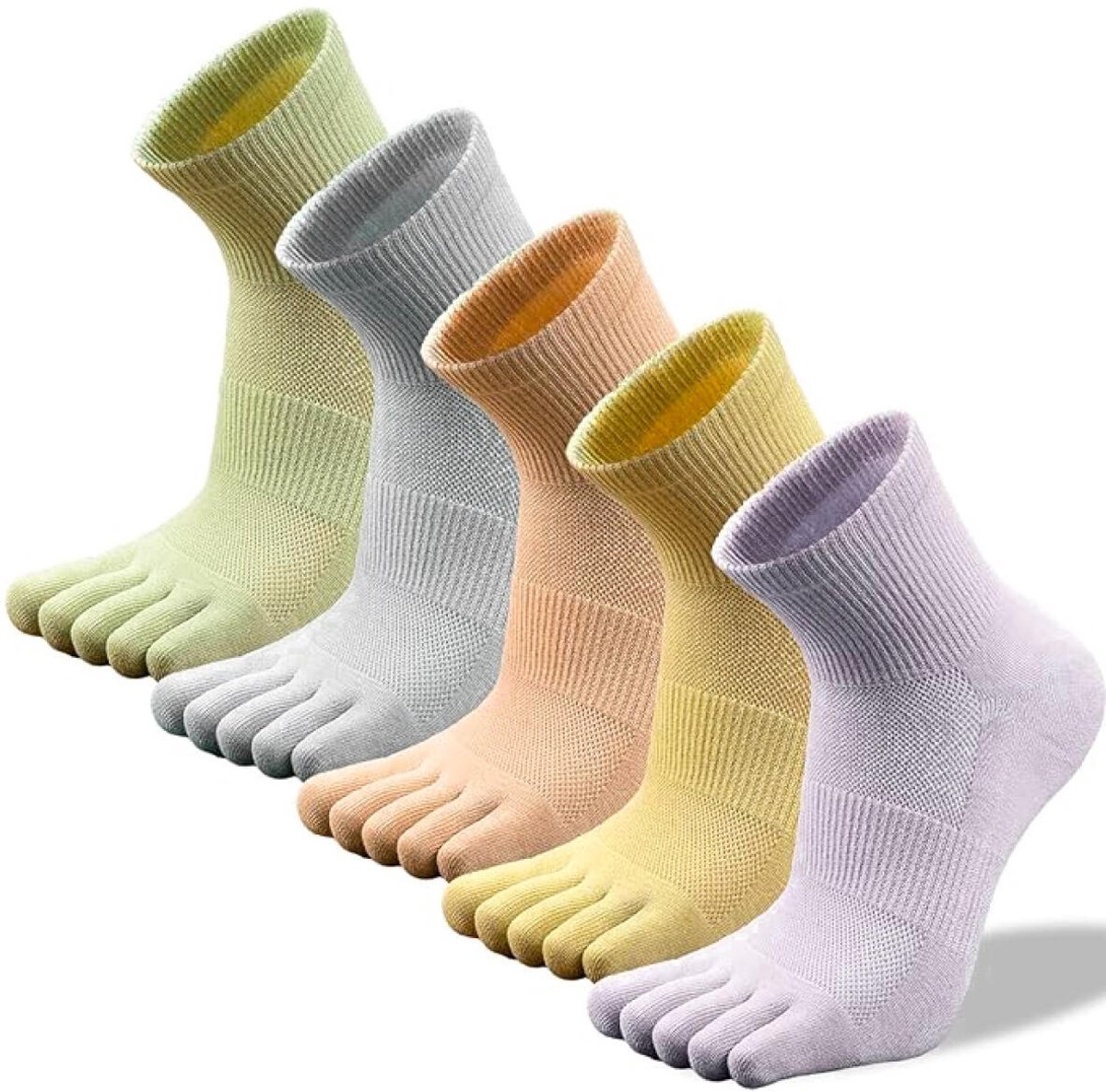 Women's - 5 paar - Teensokken - Gladde Teennaad - Geen Vervelende Naden - Ademend - Comfortabele Sokken - Voor Hardlopen, Yoga, Wandelen - 36-41