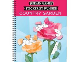 Brain Games - Sticker by Number- Brain Games - Sticker by Number: Country Garden (13 Images to Sticker)