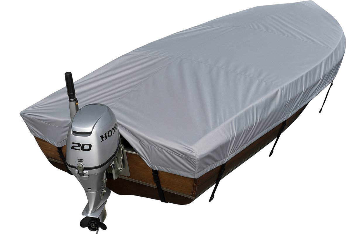 CUHOC Diamond 420D boothoes (425-487 cm, max. 230 cm) – Waterafstotend, UV-bestendig, met elastische randen en extra banden voor stevige bescherming bij opslag en transport.