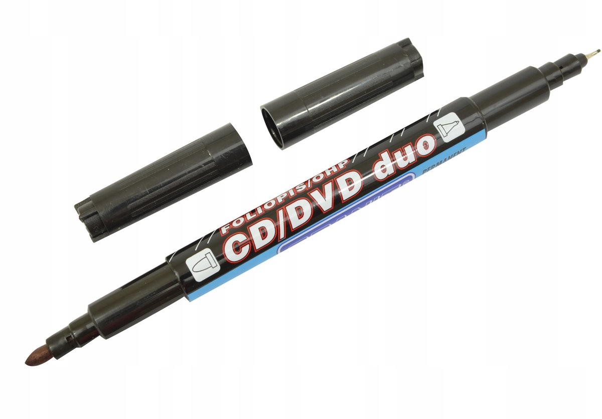 Marker CD/DVD Duo M830 Zwart Graniet - Dubbele Punt, Waterdicht