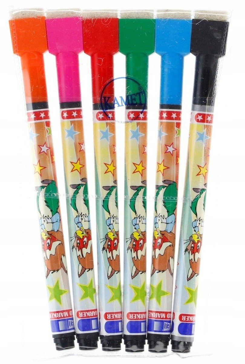 Kamet whiteboardmarkers - 6 kleuren, uitwisbaar