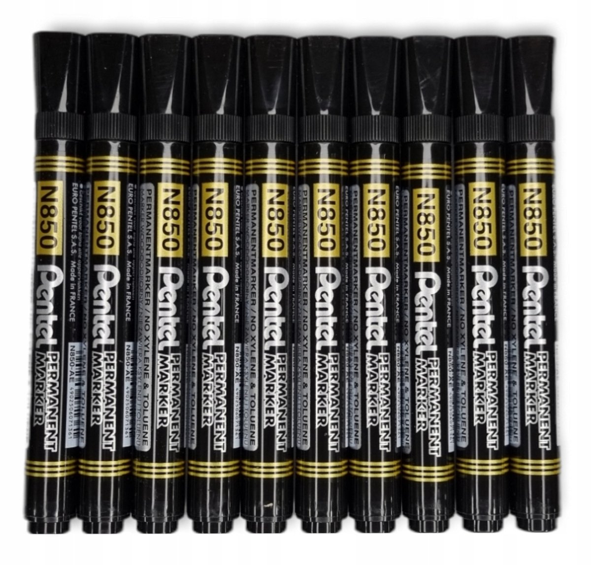 Pentel Permanente Markers Zwart - Set van 10