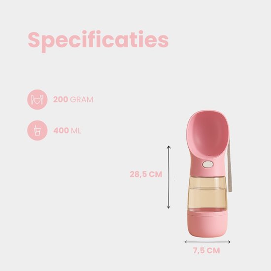 Bouteille d'eau et gamelle pour chien 2 en 1 - 600 ml - Bouteille d'eau pour chien - Anti-fuite - Gamelle pour chien - Mangeoires pour chat - Bouteille d'eau pour Chiens - Bouteille d'eau pour Chiens - Bouteille d'eau pour chien en Bébé en route