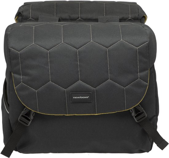 New Looxs Quilted Mondi Joy Double Dubbele Fietstas - 38 liter - Zwart van New Looxs — afbeelding 2