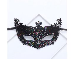 Jumada's - Oogmasker Venetië - Maskerade - Bal Masker met Glitters - Voor Ogen - Gala Feest - Maskerade - Bal Masker met Glitters - Voor Ogen - Gala Feest
