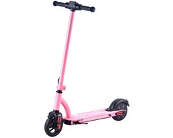 BOGIST Elektrische Kinderstep 8-12 Jaar – Kinderen Inklapbaa – 100W – 10 km/u – 24V 2,6Ah – LED Verlichting – Roze