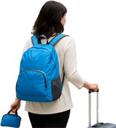 Opvouwbare Rugzak – Ultralichte Waterbestendige Dagrugzak – Nylon Wandelrugzak voor Reizen, Kamperen & Outdoor – Compact, Duurzaam & Lichtgewicht – 30L – Blauw – Unisex