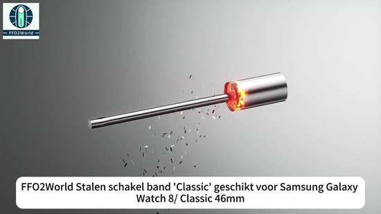 Stravo Stalen schakel band 'Classic' - Hoogwaardig RVS bandje geschikt voor Samsung Galaxy Watch 9 (40/44mm) / Watch 8 (40/44mm) / 8 Classic (46mm) - inclusief inkortset - Zilver