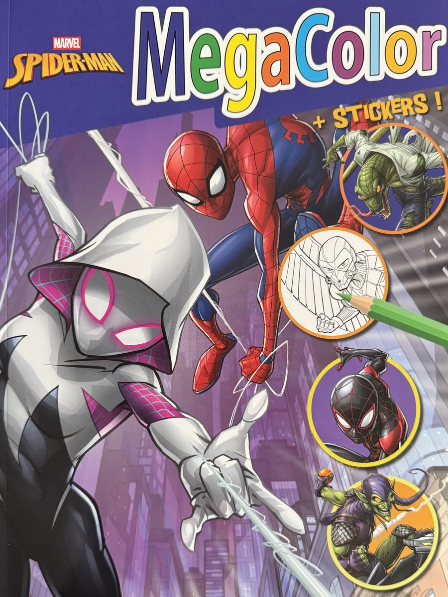 Megacolor - Marvel - Spider-Man Kleurboek Extra dik + Stickervel met 25 Stickers