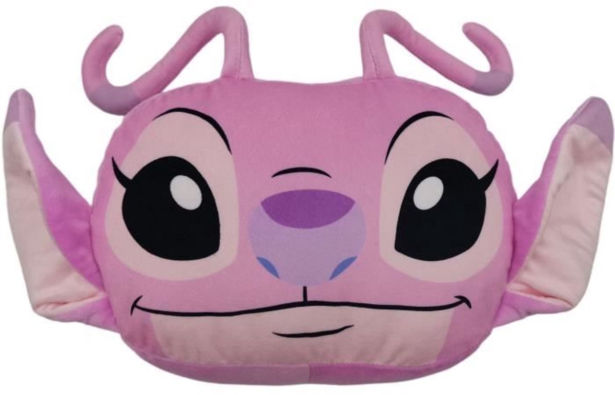 3D Cocooning Kussen - LILO & STITCH - Engel - Microvezel - 30 cm