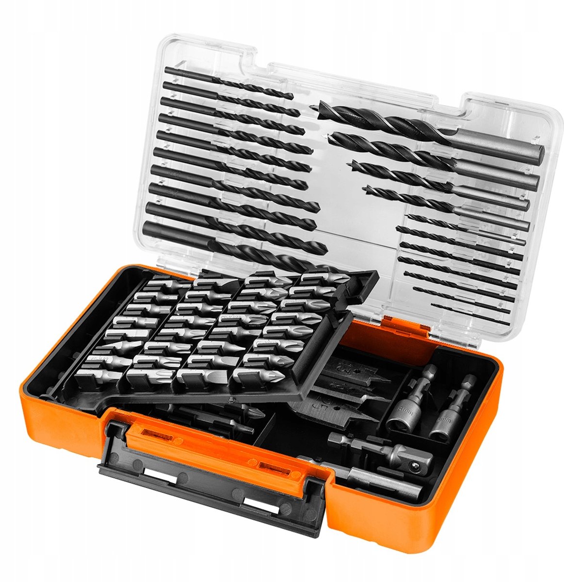NEO TOOLS 66-delige boren- en bitset met doppen