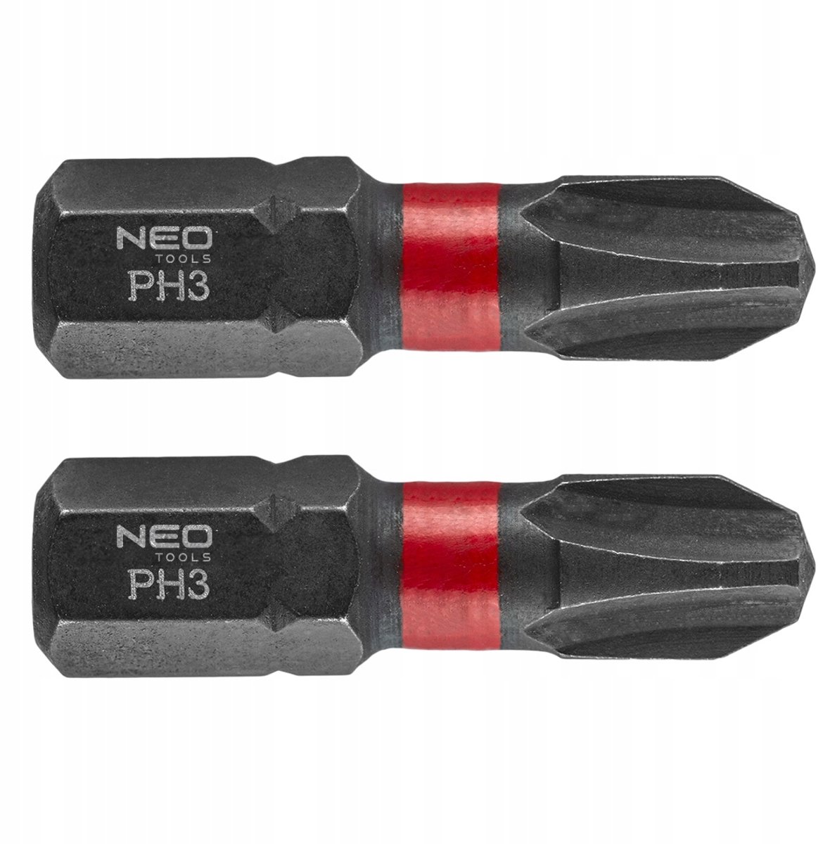 2x Slagbits PH3 x 25mm HEX 1/4" Staal S2