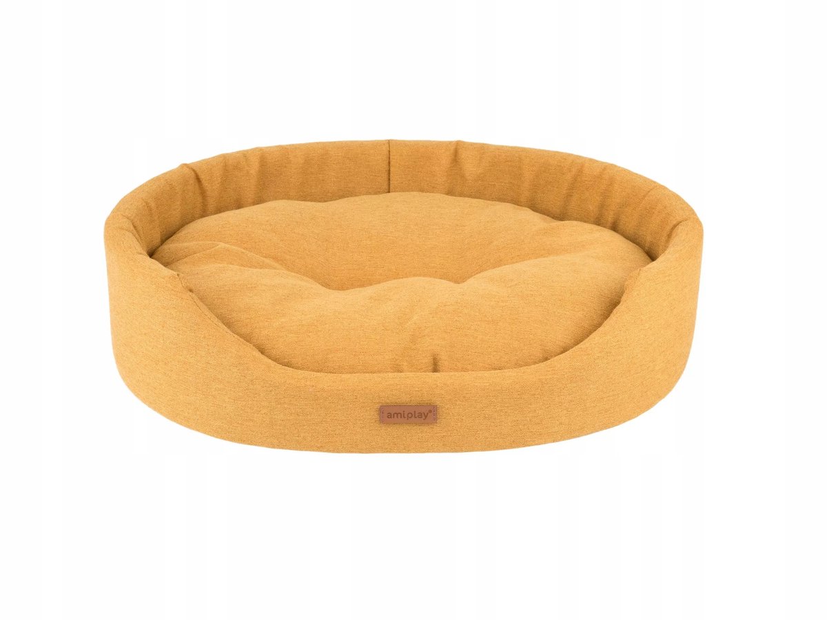 Amiplay Montana Hondenmand Ovaal M Geel 52x44x14cm
