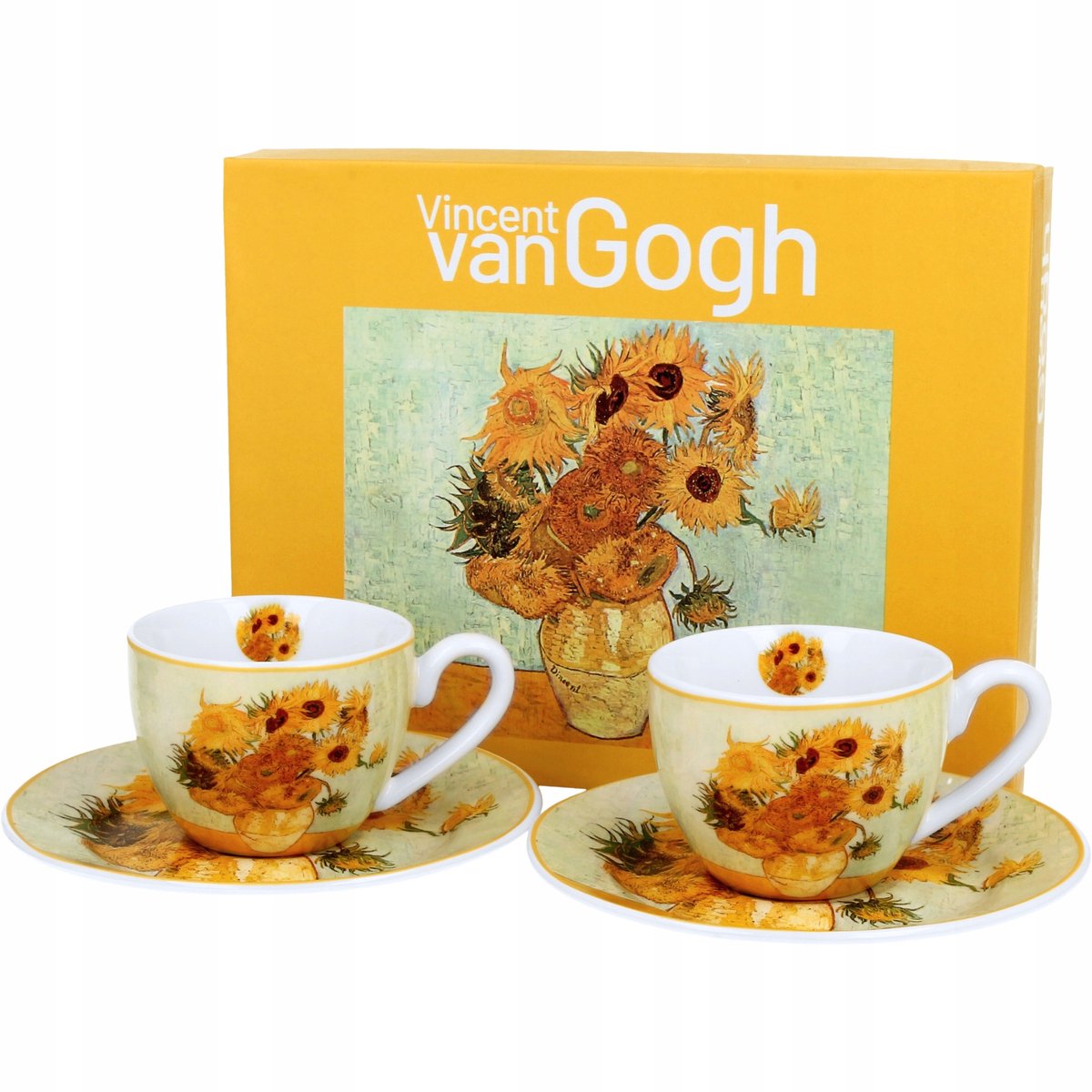 2x Espresso Kopjes 110ml - Van Gogh Zonnebloemen