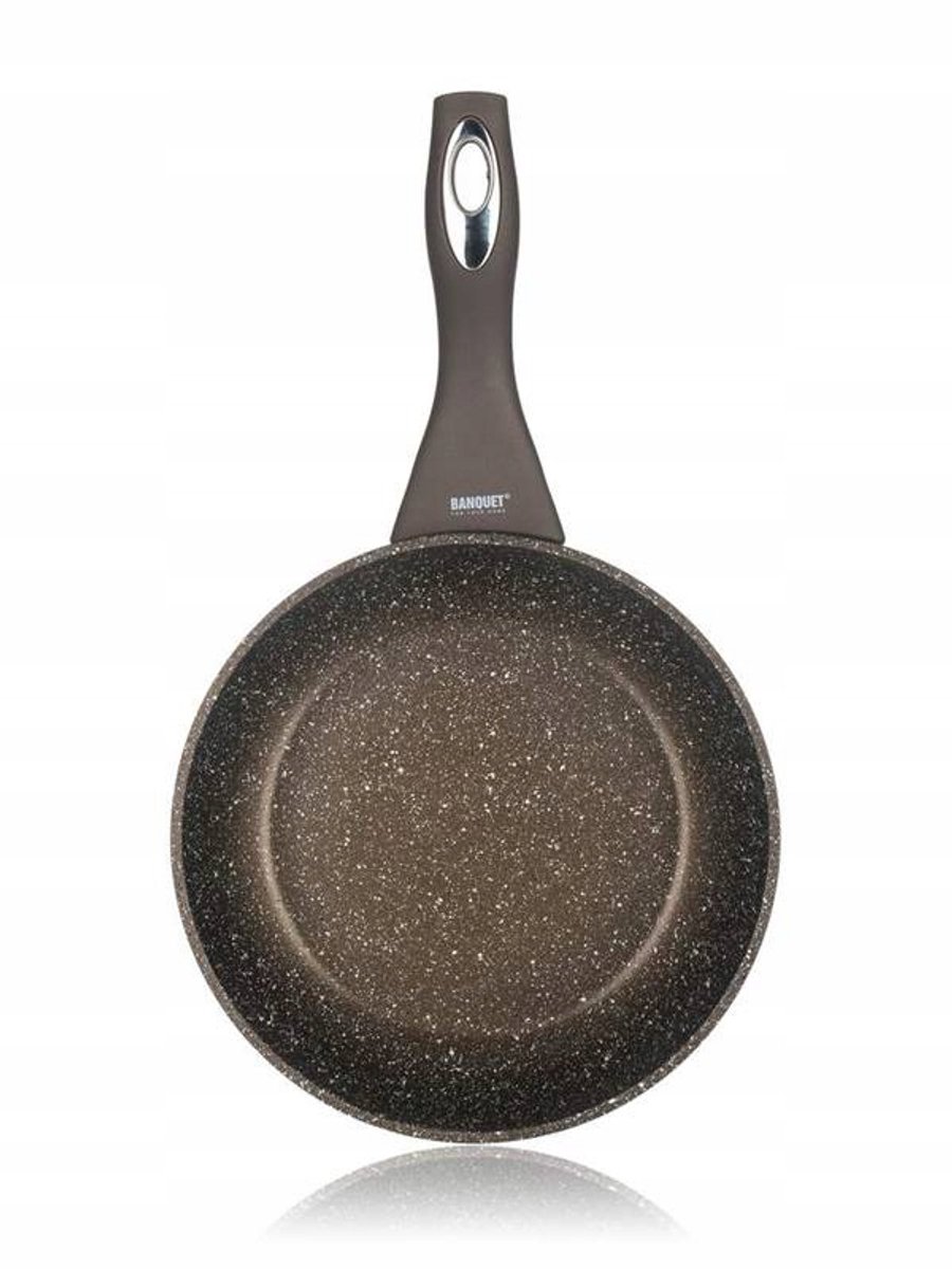 Granite Brown Koekenpan Aluminium 20 cm - Antiaanbaklaag