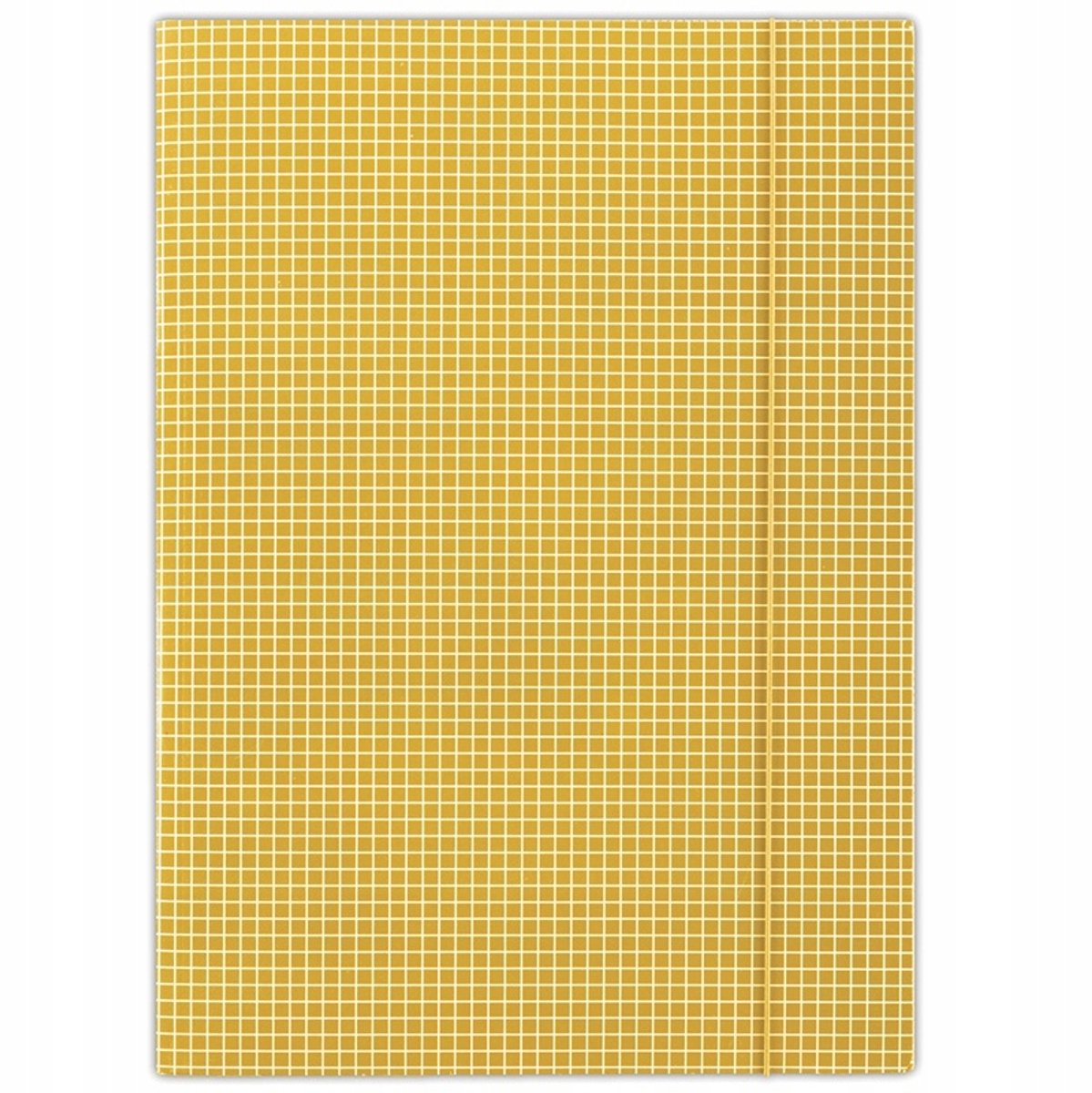 Donau-kaart A4 400 gsm 3-kleppen oranje geruit met elastiek