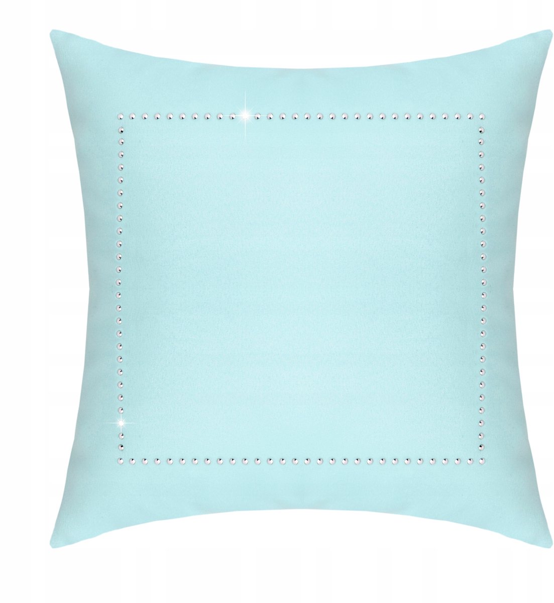 Glamour Decoratieve Kussenhoes 45x45cm Mintgroen met Strass